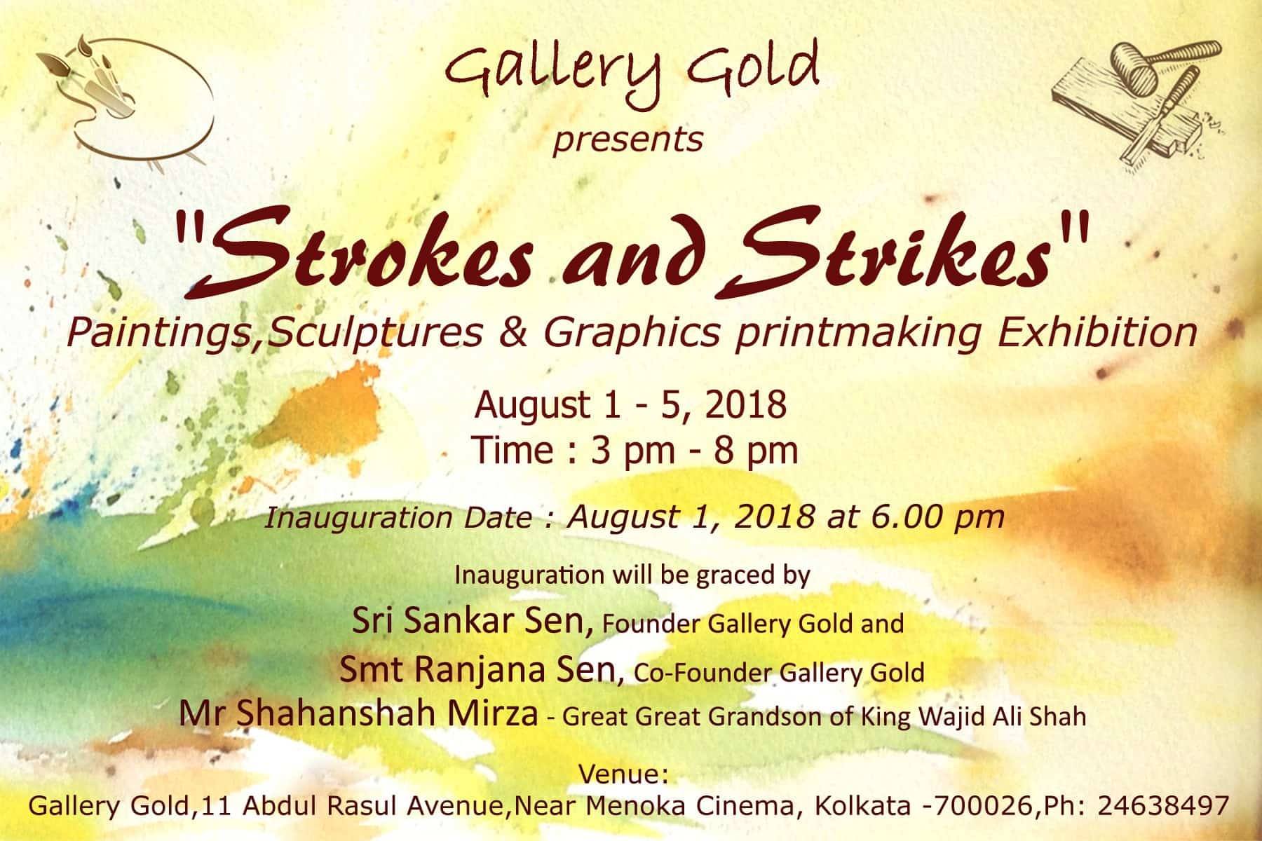 Strokes and Strikes - Paintings, Sculptures and Graphics printmaking Exhibition