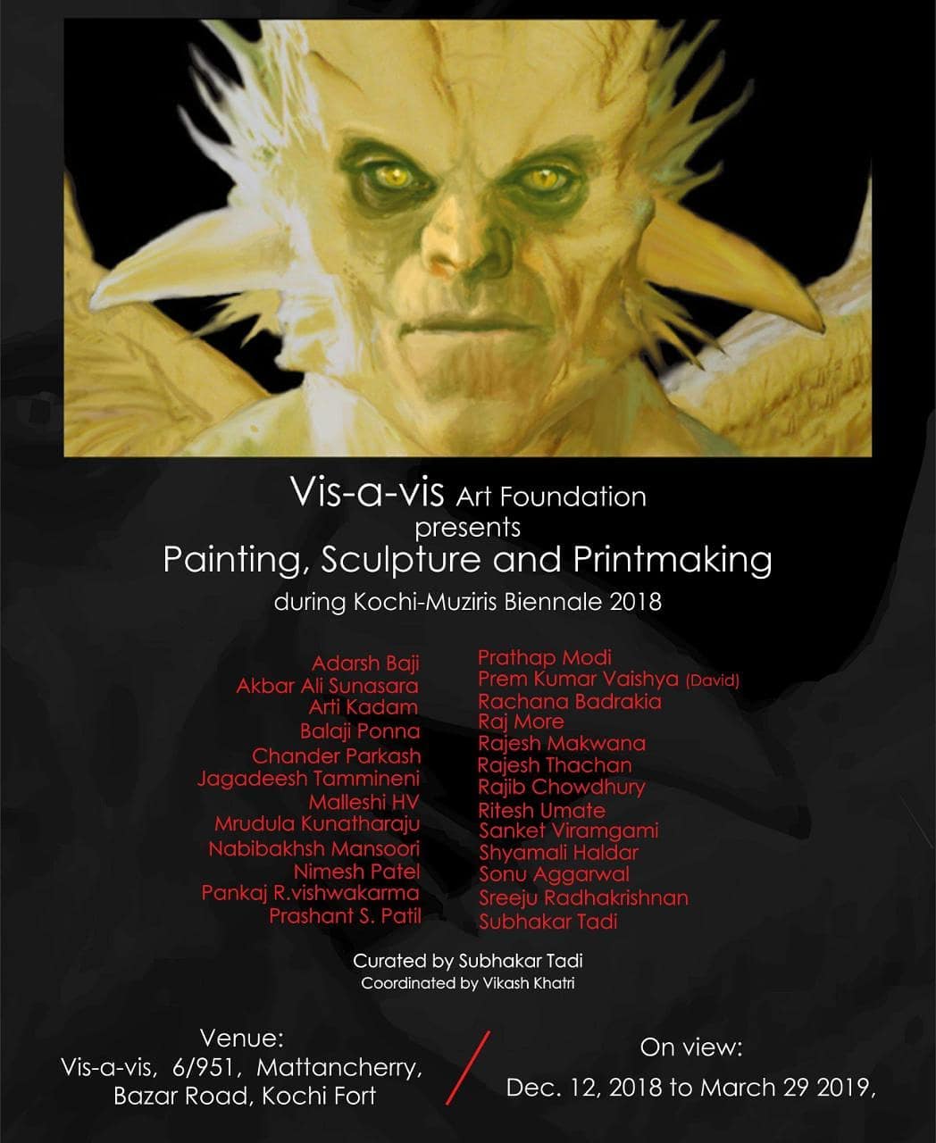 Vis-a-vis - Painting, Sculpture and Printmaking Exhibition, Kochi-Muziris Biennale