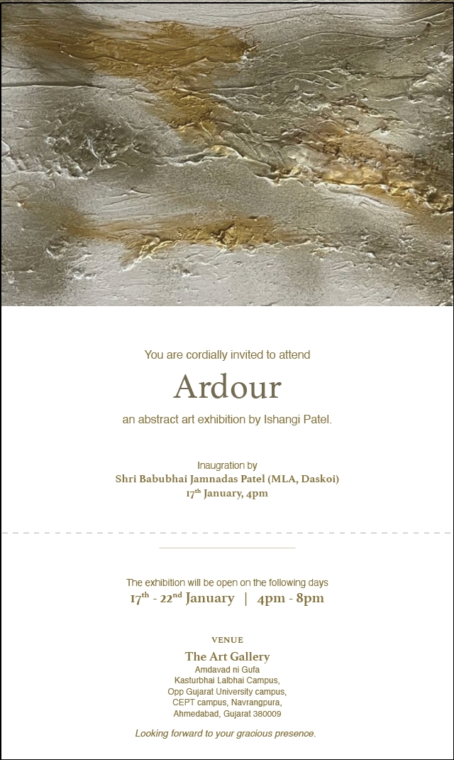 Ardour – an abstract art exhibition by Ishangi Patel